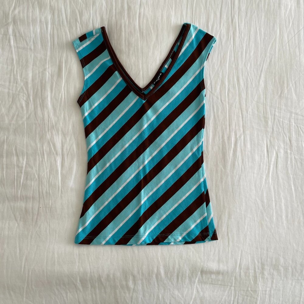 Y2k Vintage FANG Striped Top (sz M)